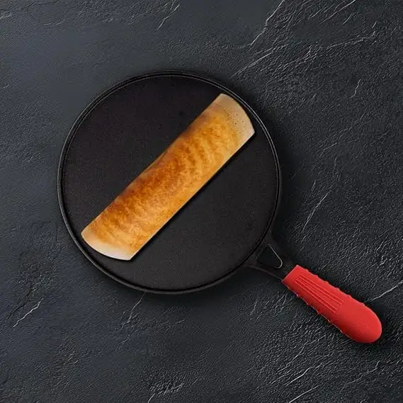 PIGEON CAST IRON TAWA 28CM WITH SILICONE HANDLE 