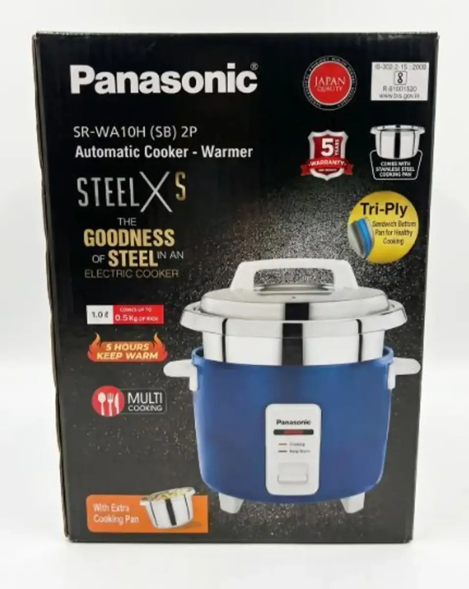 PANASONIC 1.0 STEEL BOWL RICE COOKER(500GMS RICE)