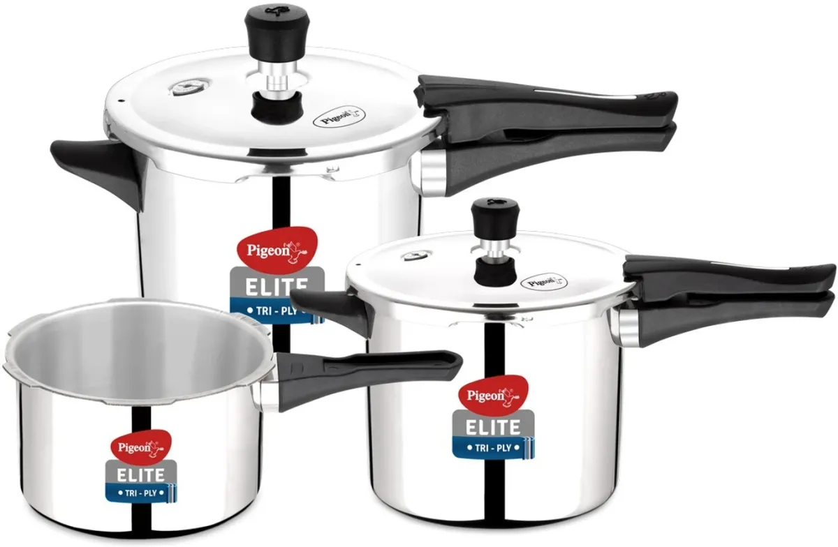 PIGEON TRIPLY TRIO PRESSURE COOKER